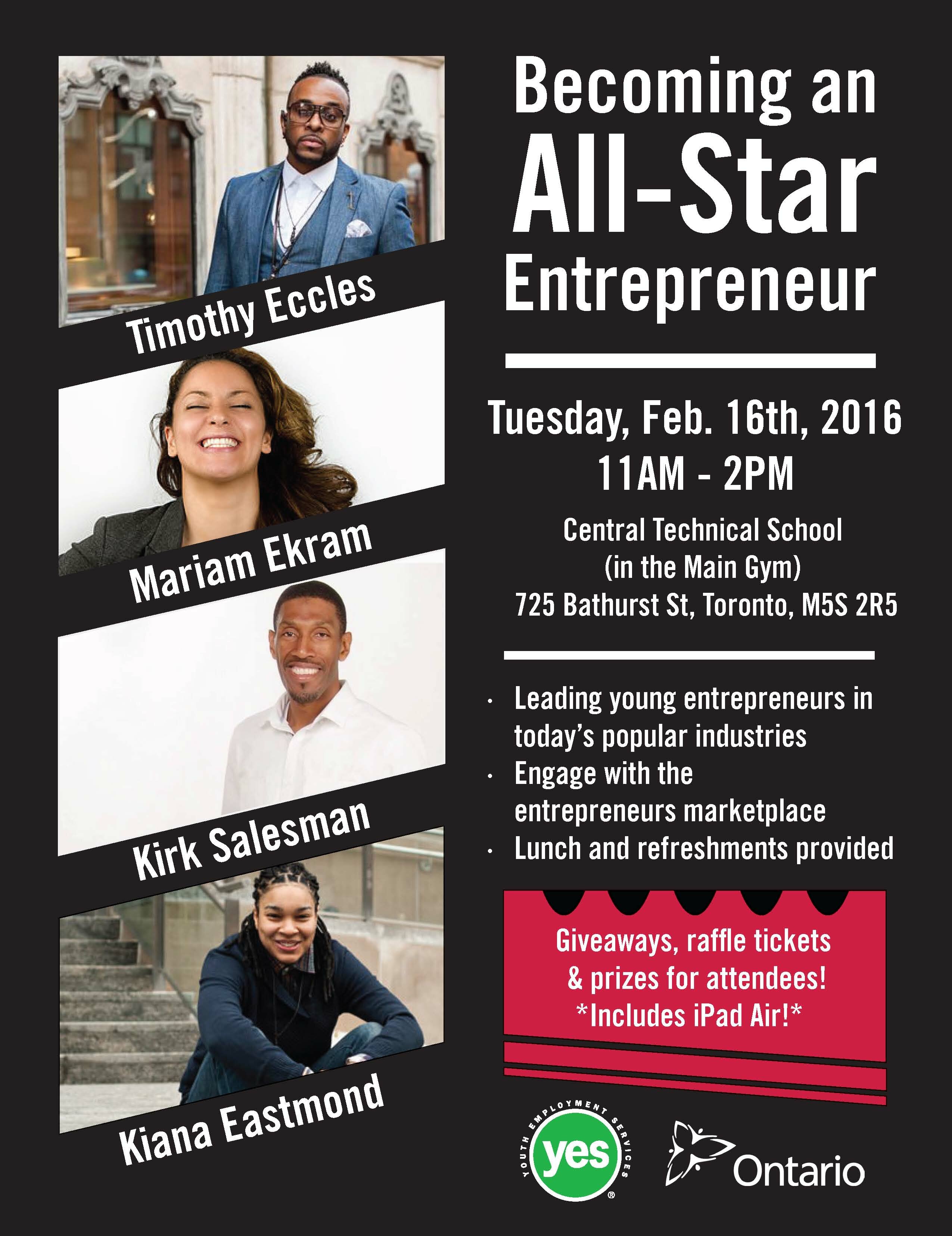 Becoming an All-Star Entrepreneur - Youth Employment Services YES